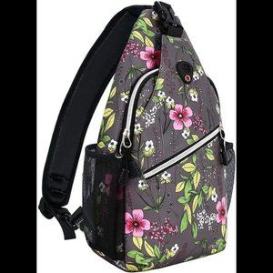 Sling Backpack,Travel Hiking Daypack Periwinkle Crossbody Shoulder Bag
